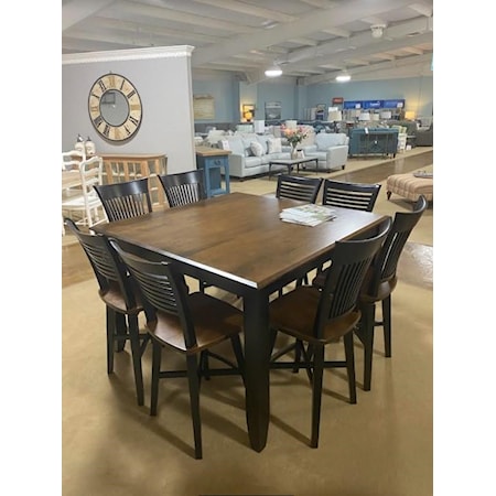 9 PC Counter Height Casual Dining Set